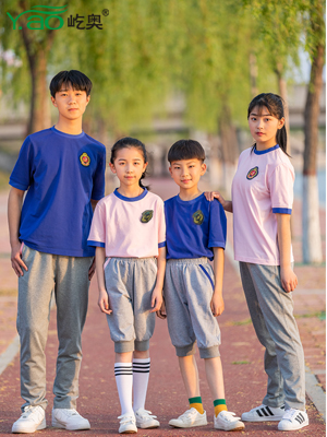 屹奧2019小、初、高夏季校服新款運(yùn)動(dòng)套裝